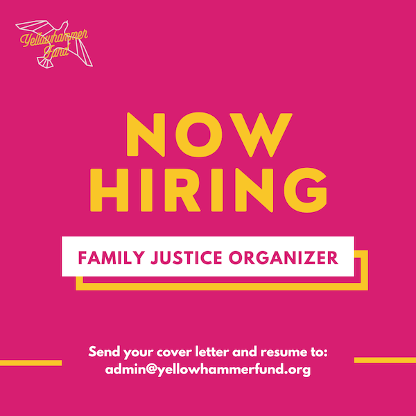 now hiring family justice organizer